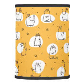 quirky orange cat pattern lamp shade (Right)