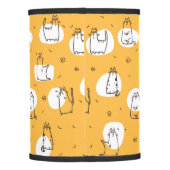 quirky orange cat pattern lamp shade (Back)