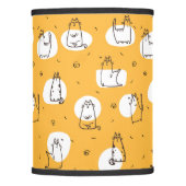 quirky orange cat pattern lamp shade (Front)