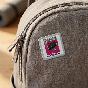 Quirky Ostrich Dance Like No One's Watching Design Patch