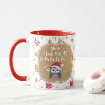 Quirky Owl Holiday Mug