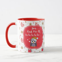 Quirky Owl Holiday Mug