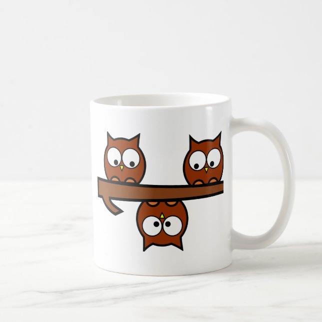 Quirky Owls Coffee Mug (Right)
