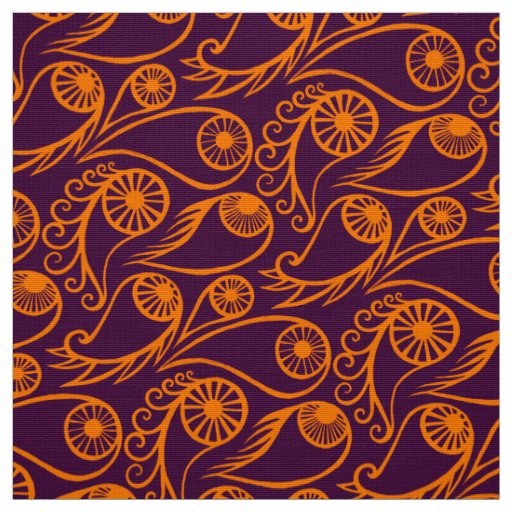 Quirky Paisley Eye Pattern Creepy Funny Halloween Fabric