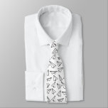 Quirky Paper Airplane Pattern Neck Tie at Zazzle