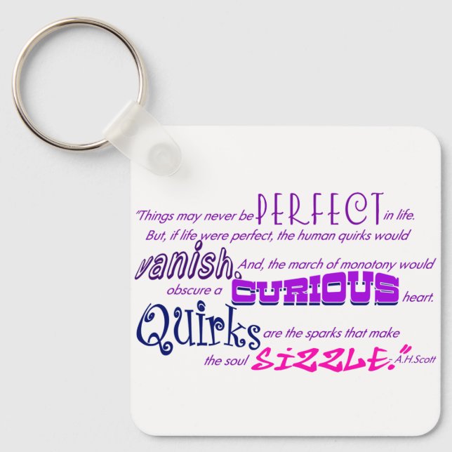 Quirky Perfecto  Keychain (Front)