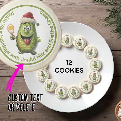Quirky Pickle Christmas  Sugar Cookie
