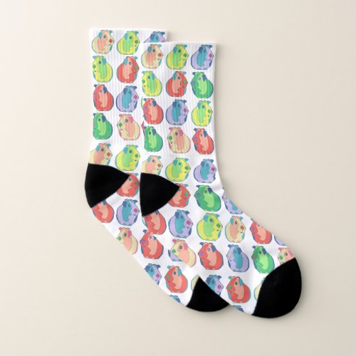 Quirky Pop Art Guinea Pig Pattern Socks