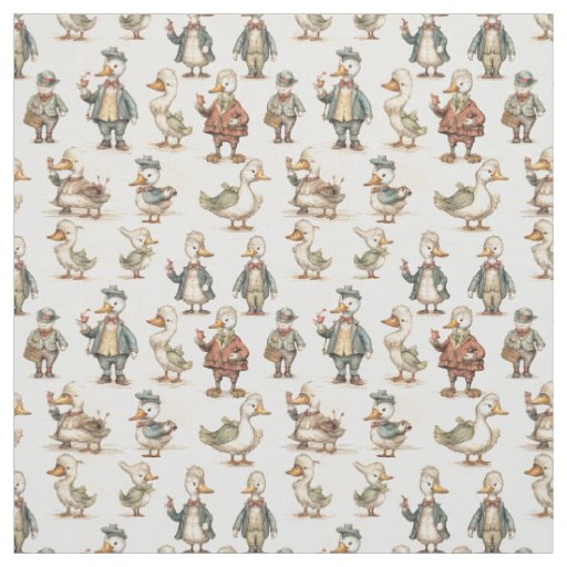 Quirky Quackers: Whimsy Duck Fabric