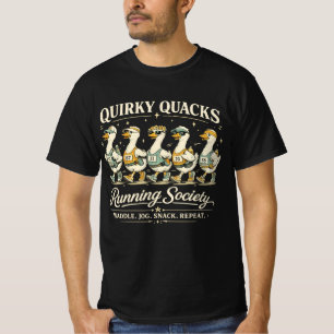 Quirky Quacks Running Society Funny Runner Tee