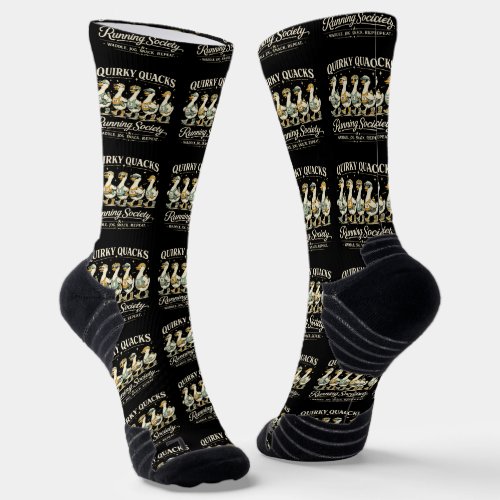 Quirky Quacks Running Society Funny Runner Tee Socks