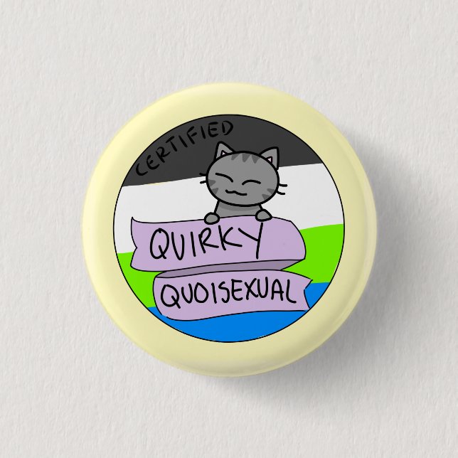 Quirky Quoisexual Pinback Button (Front)