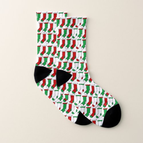 Quirky Red and Green Socks Pattern