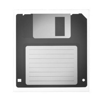 Quirky Retro Blank Floppy Disk Notepad by DippyDoodle at Zazzle