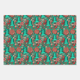 Quirky Retro Holiday #1 Wrapping Paper Sheets