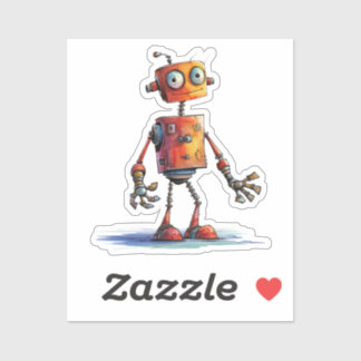 Quirky Robot design 2 Sticker