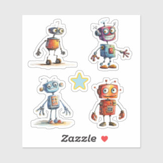 Quirky Robots (5 - 8) Sticker