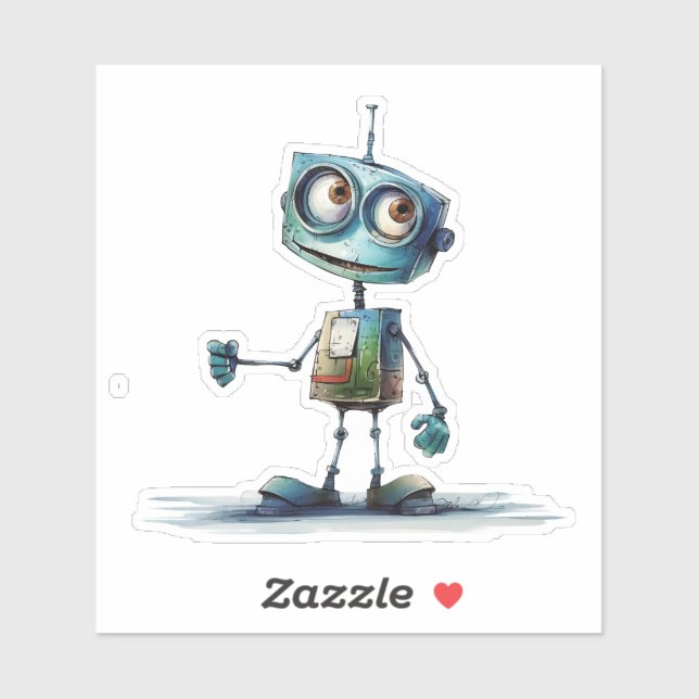 Quirky Robots (design # 10) Sticker (Sheet)