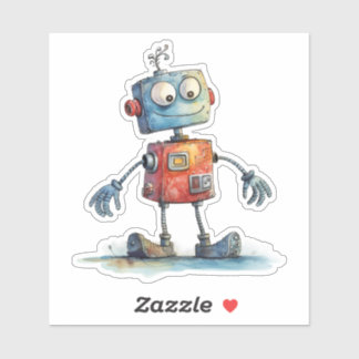 Quirky Robots (design # 12) Sticker
