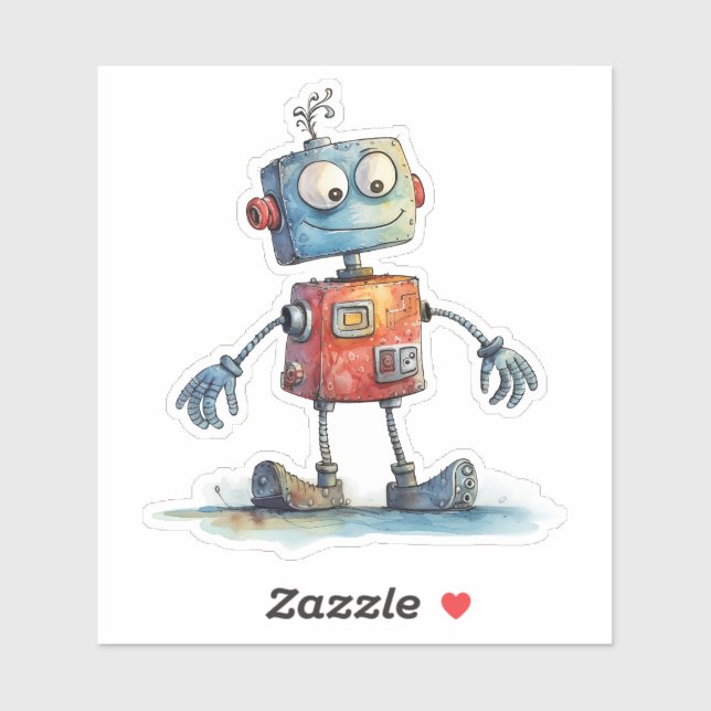 Quirky Robots (design # 12) Sticker (Sheet)