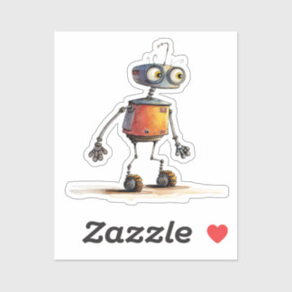 Quirky Robots (design # 5) Sticker