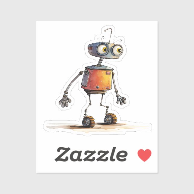 Quirky Robots (design # 5) Sticker (Sheet)