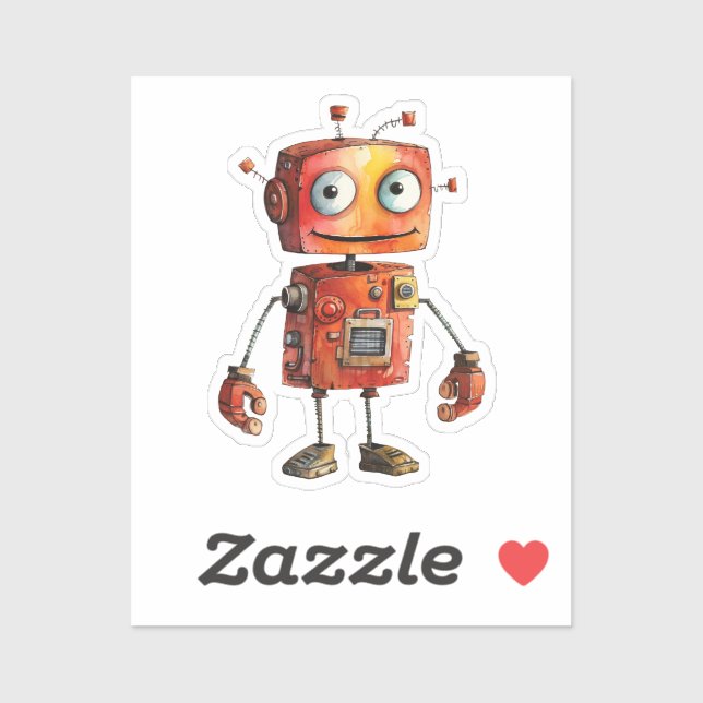 Quirky Robots (design # 8) Sticker (Sheet)