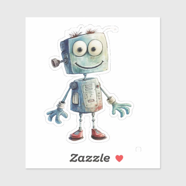 Quirky Robots (design # 9) Sticker (Sheet)