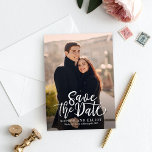Quirky Script EDITABLE COLOR Save The Date Card<br><div class="desc">Modern and stylish save the date cards from Berry Berry Sweet Designs. Visit our design showroom at WWW.BERRYBERRYSWEET.COM for more stylish stationery designs. Background color is editable.</div>