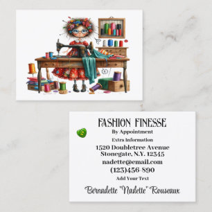 Quirky Seamstress Sewing Tailor  Business Card