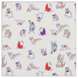 quirky silly bulldog funny puppy dog whimsical  fabric