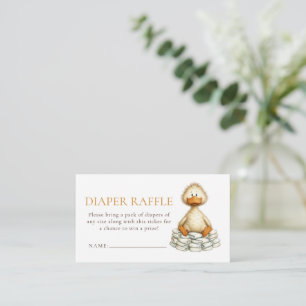 Quirky Silly Goose Diaper Raffle Baby Shower Enclosure Card