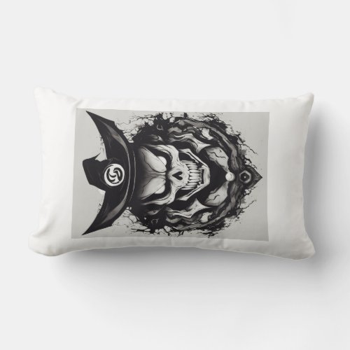 Quirky Skeleton Cartoon Premium Vector Sticker  Lumbar Pillow