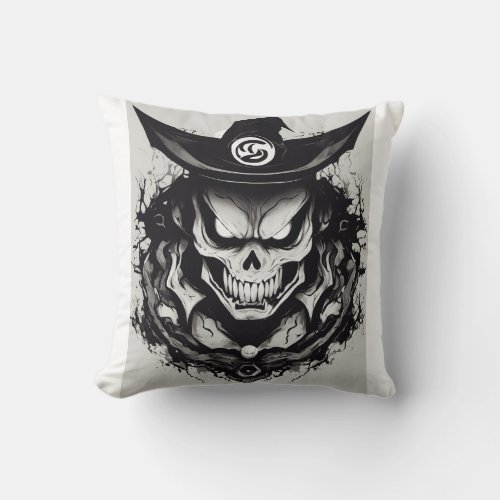 Quirky Skeleton Cartoon Premium Vector Sticker  Throw Pillow