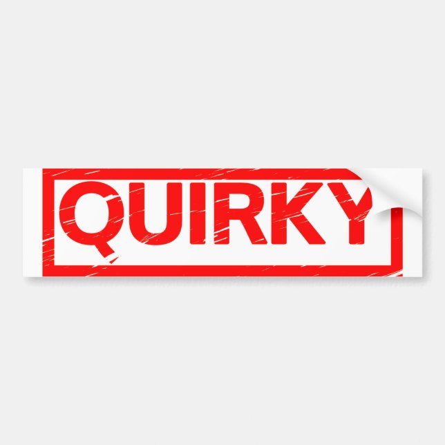 Quirky Stamp Bumper Sticker (Front)