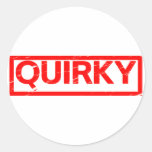 Quirky Stamp Classic Round Sticker