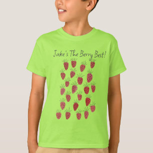 Quirky Strawberry Pattern Boy’s T-Shirt