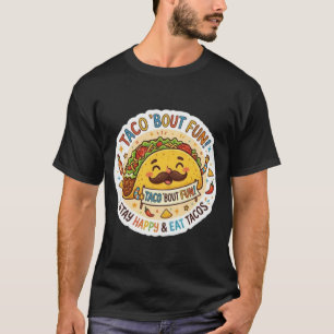 Quirky Taco Sticker Design – Colorful Foodie Appar T-Shirt