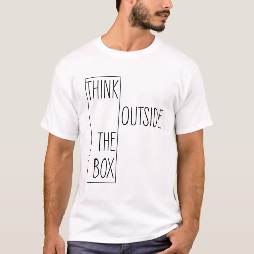 Quirky Think Outside the Box Quote T_Shirt