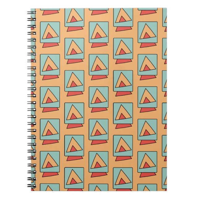 Quirky Vintage Retro Pattern Notebook (Front)