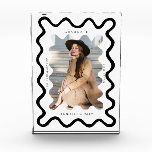 Quirky Wavy Line Graduate Keepsake