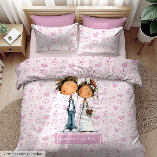 Quirky Wedding Couple Duvet Cover Funny Gift