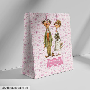 Quirky Wedding Couple Gift Bag Personalized Humor
