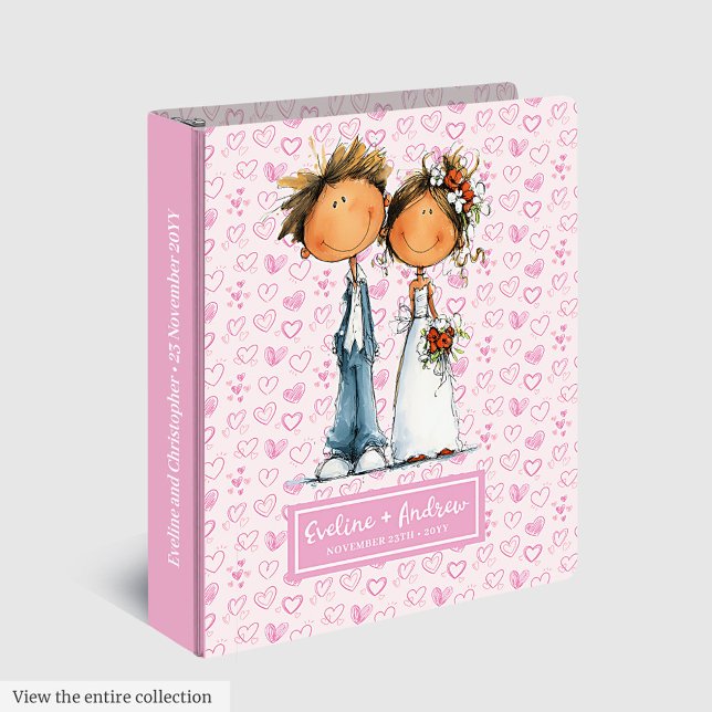Quirky Wedding Couple Ring Binder Funny Album (Quirky Wedding Couple Ring Binder Funny Album)