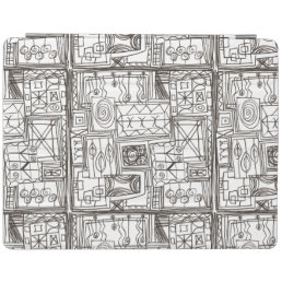 Quirky-Whimsical Abstract Geometric Doodle iPad Smart Cover