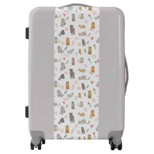 Quirky Whimsical Cats  Luggage