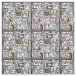 Quirky-Whimsical Geometric Doodle Fabric