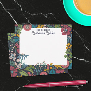 Quirky Wild Garden Flowers From the Desk of Note Card
