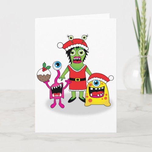 Quirky Xmas Card _ Christmas Monsters