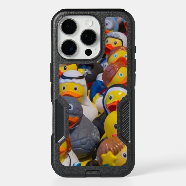 Quirky Yellow Plastic Ducks Wearing Costumes Otterbox iPhone Case (Back)